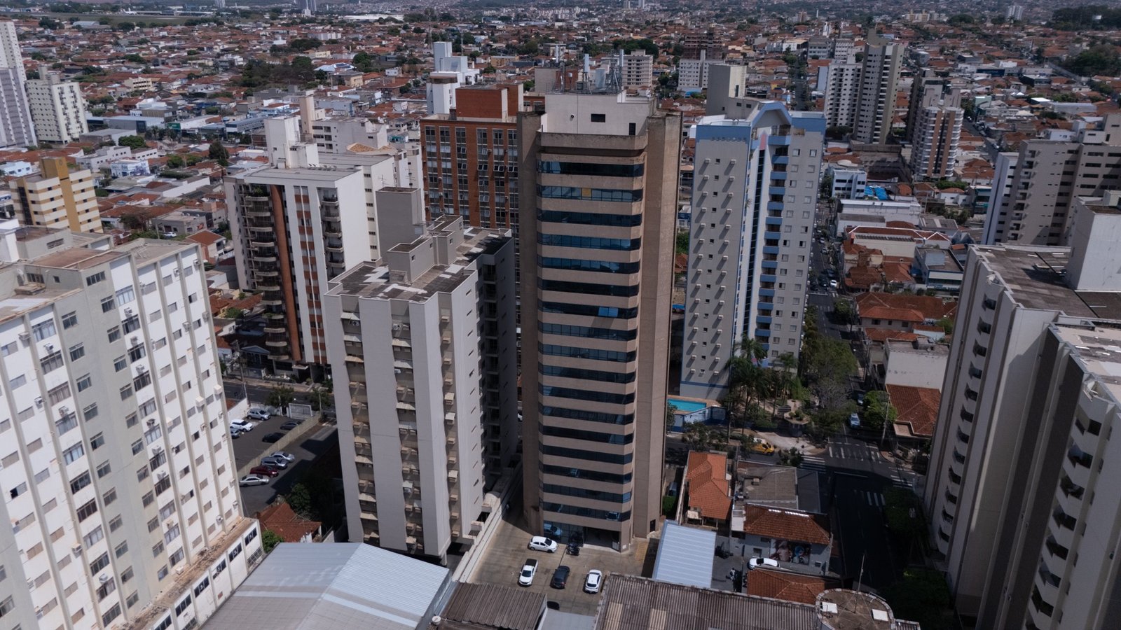 Vista aérea da região metropolitana